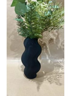 3D Hullàm váza fekete