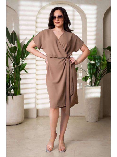 Crafty Clothes ruha barna átlapolt 3XL